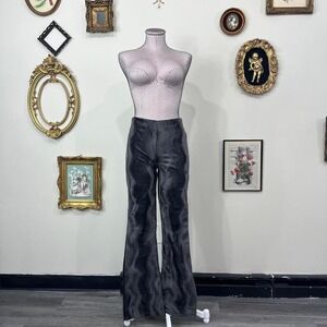 Vintage Y2K Cheryl Creations Gray Crushed Velvet Flare Pants